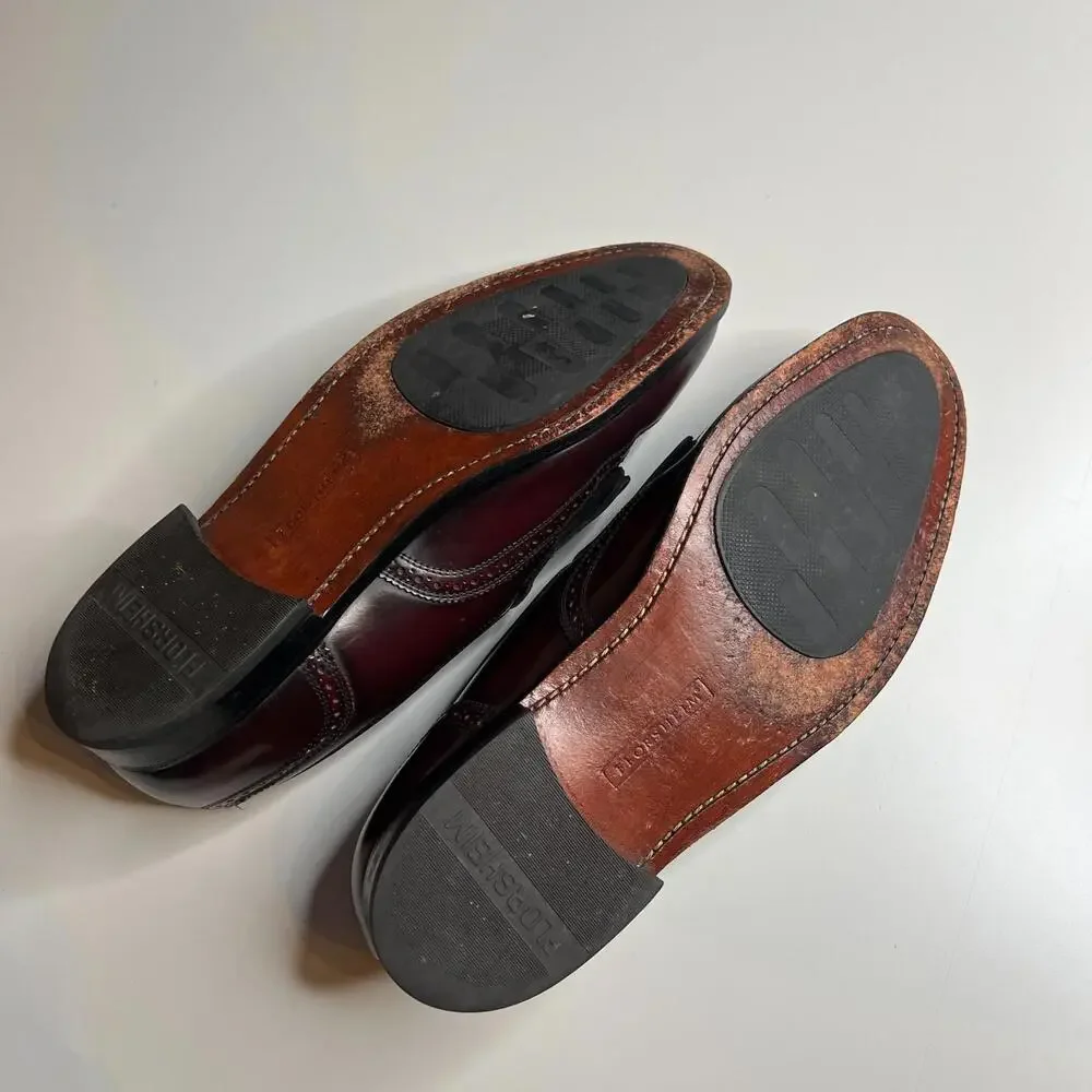 Vintage Florsheim Tassel Loafers Burgundy‎ Leather Men’s Size 10